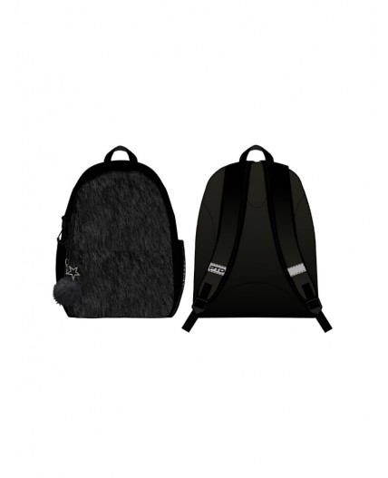 Рюкзак текстильный для девочек черный