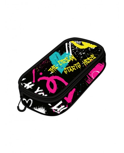 Пенал текстильный для девочек разноцветный