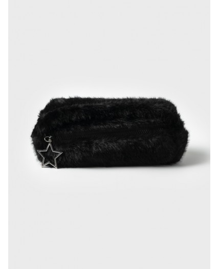 Пенал текстильный для девочек черный