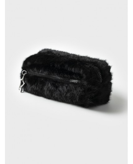 Пенал текстильный для девочек черный