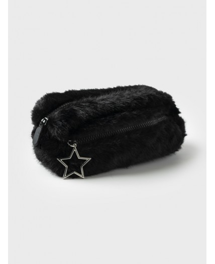 Пенал текстильный для девочек черный