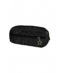 Пенал текстильный для девочек черный