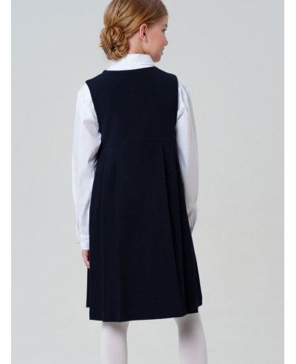 Сарафан текстильный для девочек тёмно-синий