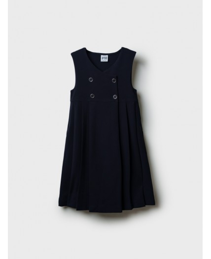 Сарафан текстильный для девочек тёмно-синий