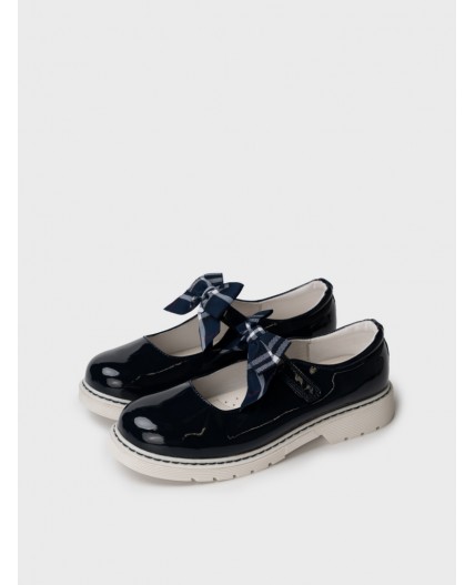 Туфли для девочек тёмно-синий