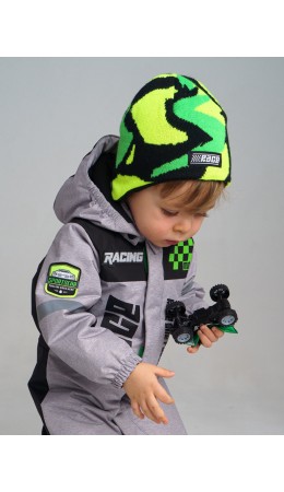 Шапка вязаная для мальчика разноцветный