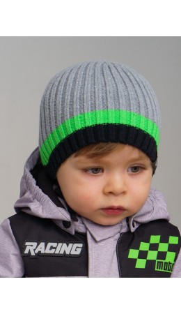 Шапка вязаная для мальчика серый