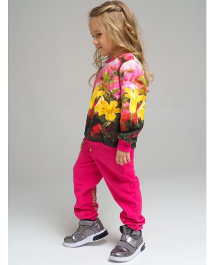 Свитшот из футера для девочки разноцветный