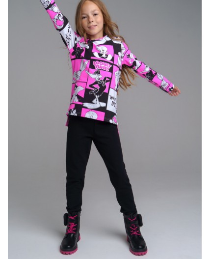 Леггинсы с начесом черный