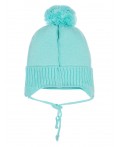 Шапка вязаная с помпоном для девочки светло-зеленый