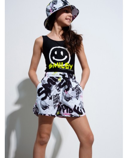 Шорты текстильные плавательные для девочек разноцветный