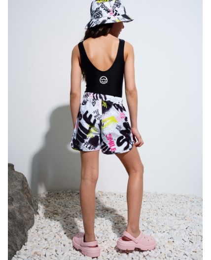 Шорты текстильные плавательные для девочек разноцветный