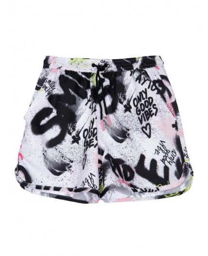 Шорты текстильные плавательные для девочек разноцветный