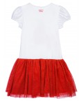 Платье трикотажное для девочек красный,белый