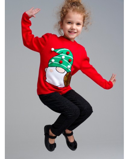 Джемпер трикотажный для девочек красный