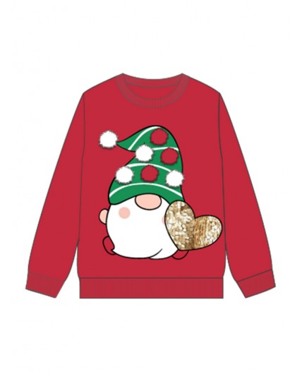 Джемпер трикотажный для девочек красный