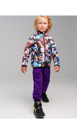 Куртка трикотажная для мальчиков разноцветный