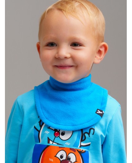 Воротник-манишка детский трикотажный для мальчиков голубой