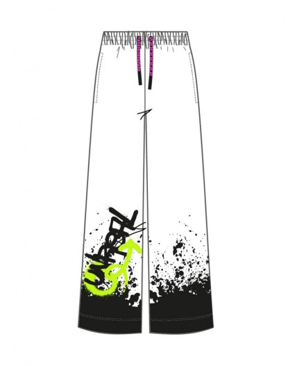 Брюки трикотажные для девочек (кюлоты) белый,черный