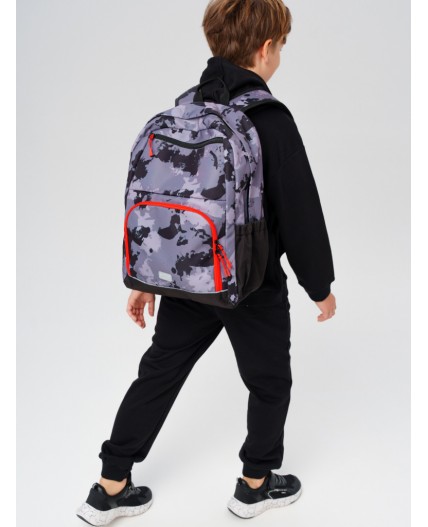 Рюкзак текстильный для мальчиков серый,черный