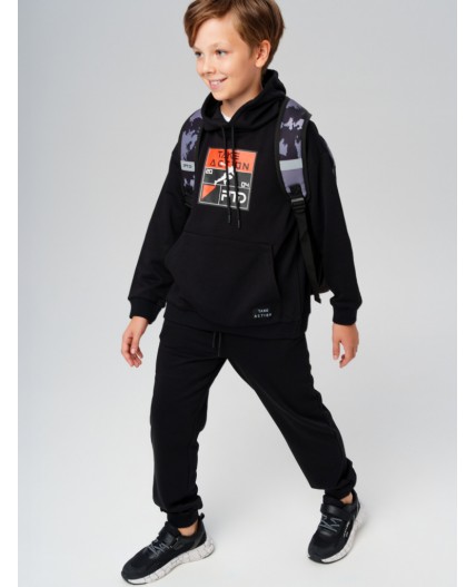 Рюкзак текстильный для мальчиков серый,черный