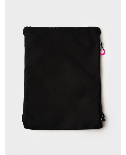 Сумка-мешок текстильная для девочек черный,розовый