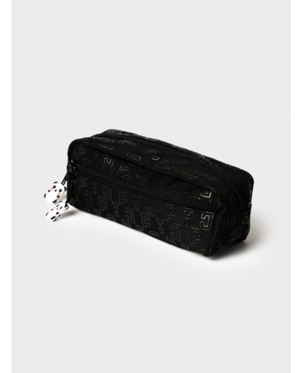 Пенал текстильный для девочек черный