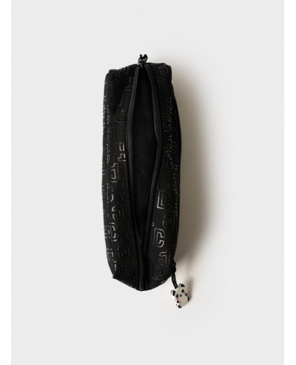 Пенал текстильный для девочек черный