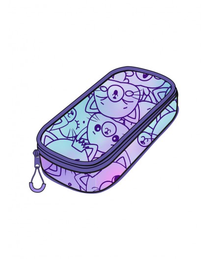 Пенал текстильный для девочек разноцветный