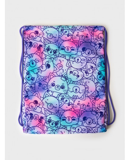 Сумка-мешок текстильная для девочек разноцветный