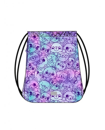 Сумка-мешок текстильная для девочек разноцветный