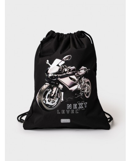 Сумка-мешок текстильная для мальчиков черный,серый