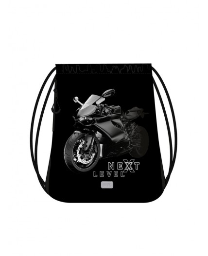 Сумка-мешок текстильная для мальчиков черный,серый