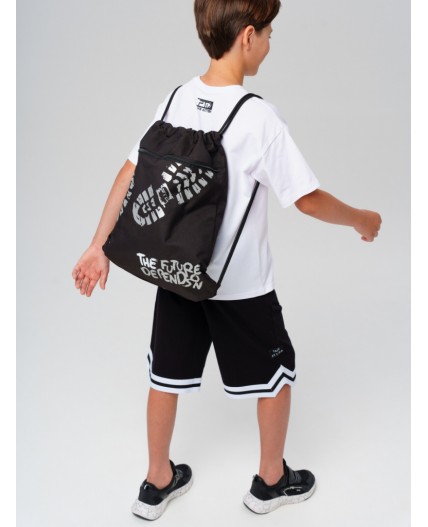 Сумка-мешок текстильная для мальчиков черный