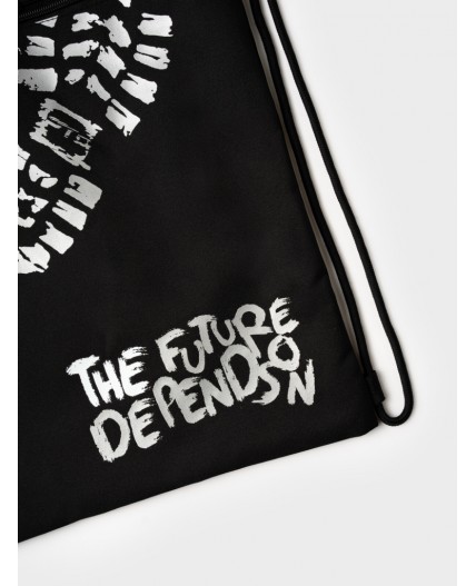 Сумка-мешок текстильная для мальчиков черный