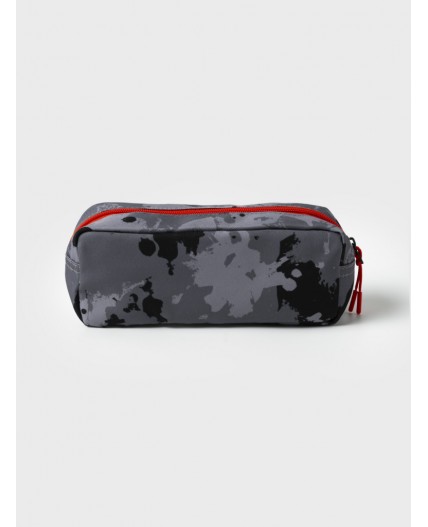 Пенал текстильный для мальчиков серый,черный