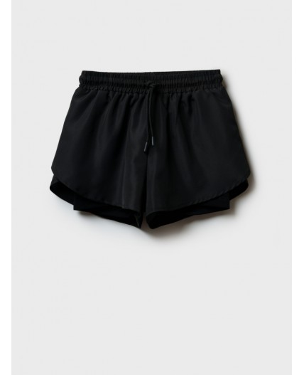 Шорты текстильные для девочек черный