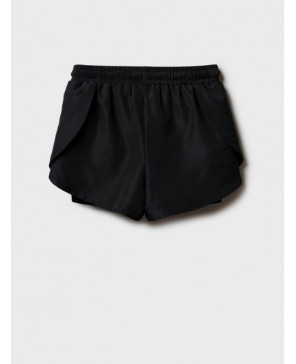 Шорты текстильные для девочек черный