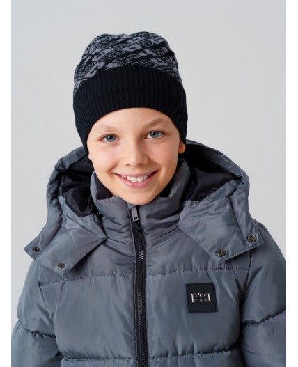 Шапка трикотажная для мальчиков черный