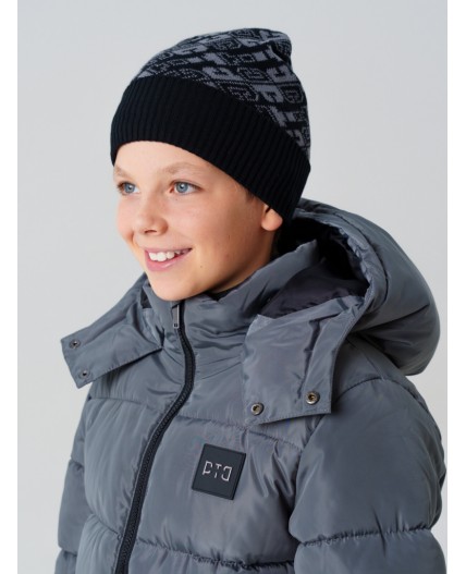 Шапка трикотажная для мальчиков черный