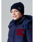 Шапка трикотажная для мальчиков тёмно-синий