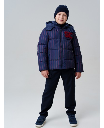 Шапка трикотажная для мальчиков тёмно-синий