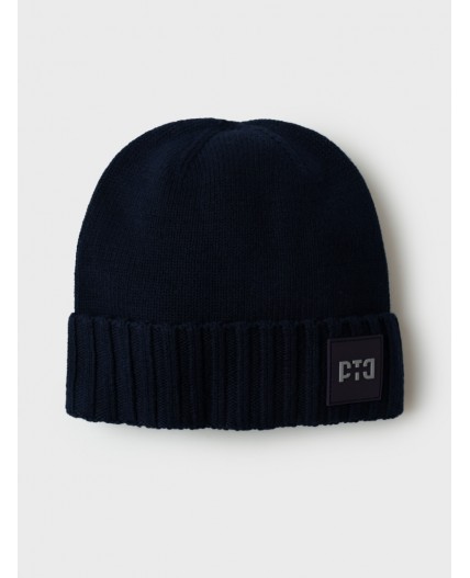 Шапка трикотажная для мальчиков тёмно-синий