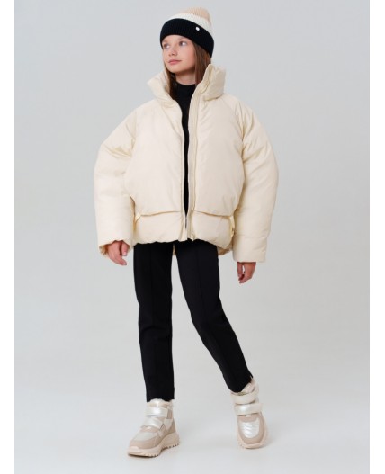 Шапка трикотажная для девочек бежевый,белый,черный