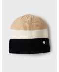 Шапка трикотажная для девочек бежевый,белый,черный