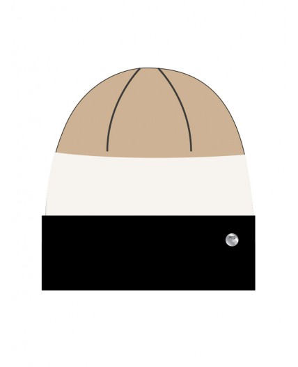 Шапка трикотажная для девочек бежевый,белый,черный