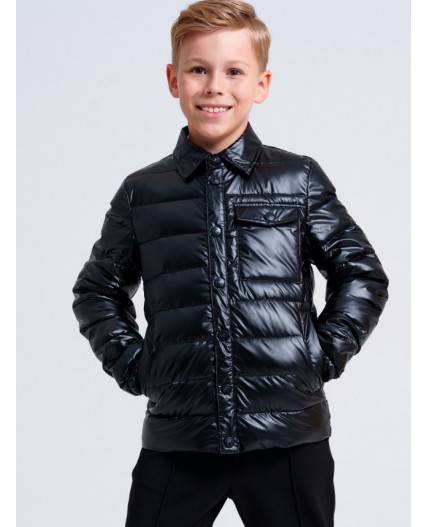 Куртка текстильная с полиуретановым покрытием для мальчиков черный
