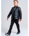 Куртка текстильная с полиуретановым покрытием для мальчиков черный