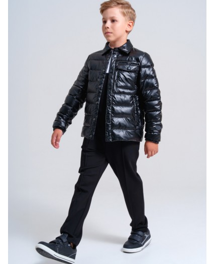 Куртка текстильная с полиуретановым покрытием для мальчиков черный