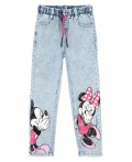 Джинсы для девочки с принтом Disney голубой
